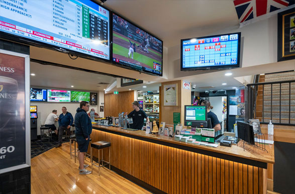Sports bar with live sport